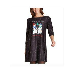 💰3/$25  NWT Dress Works Christmas Swing Dress Snowman Print Ugly Christmas S